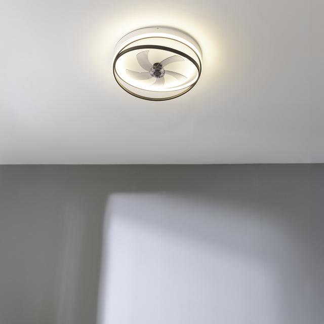 Cecotec EnergySilence LampAero 600 FlowLight Ventilador De Techo De Diseño Con Motor DC Con Una Potencia De 20W Y Luz LED De 40W Con 5 Aspas De 17 Pulgadas Control Remoto 3 Velocidades 3 Tonalidades De Luz Disponibles Temporiza