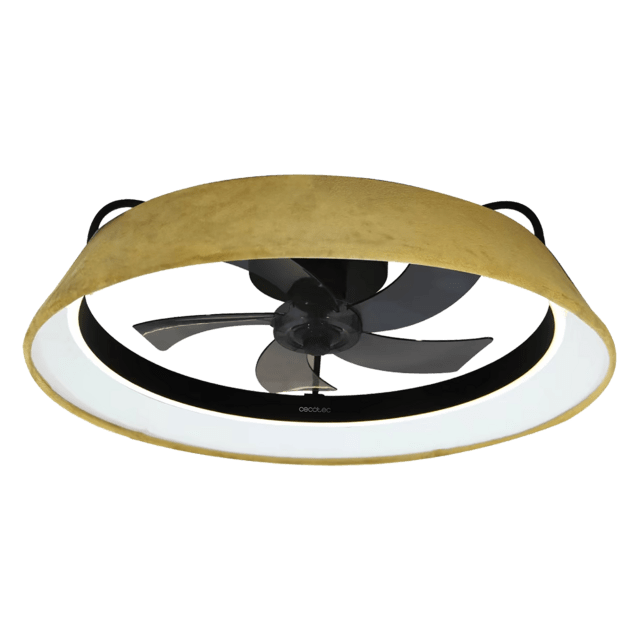 Cecotec EnergySilence LampAero 600 Green Design Ventilador De Techo De Diseño Con Un Motor DC De 20W Y Luz LED De 40W Con 5 Aspas De 17 Pulgadas Control Remoto 6 Velocidades 3 Tonalidades De Luz Disponibles Temporizador Y Modo