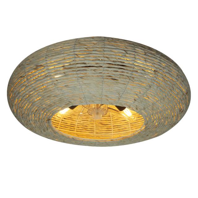 Cecotec EnergySilence LampAero 600 Natural Wicker Ventilador De Techo De Diseño Con Motor DC Con Una Potencia De 20W Y Lámpara Integrada Con 5 Aspas De 11 Pulgadas Control Remoto 3 Velocidades 3 Tonalidades De Luz Disponibles