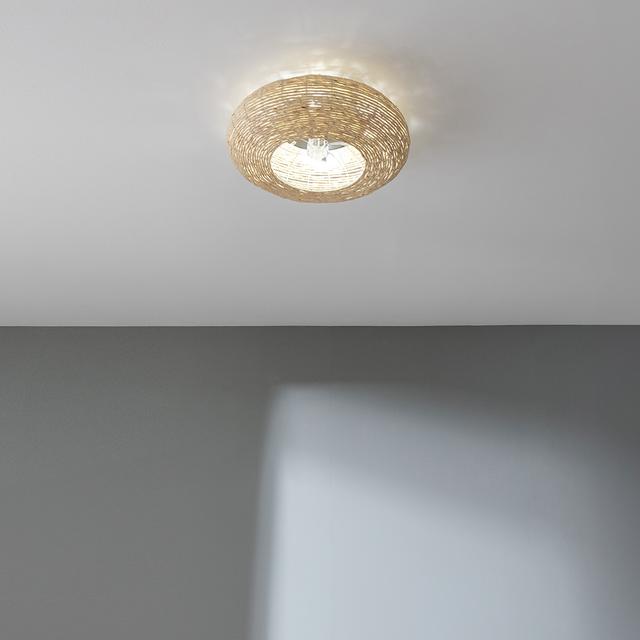 Cecotec EnergySilence LampAero 600 Natural Wicker Ventilador De Techo De Diseño Con Motor DC Con Una Potencia De 20W Y Lámpara Integrada Con 5 Aspas De 11 Pulgadas Control Remoto 3 Velocidades 3 Tonalidades De Luz Disponibles