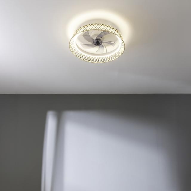 Cecotec EnergySilence LampAero 610 Natural Design Ventilador De Techo De Diseño Con Un Motor DC Y Una Potencia De 20W Y Luz LED De 45W Con 5 Aspas De 17 Pulgadas Control Remoto 6 Velocidades 3 Tonalidades De Luz Disponibles Tem