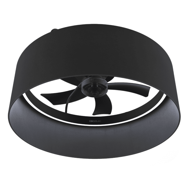 Cecotec EnergySilence LampAero 650 Black Design Ventilador De Techo De Diseño Con Un Motor DC Y Una Potencia De 20W Luz LED De 40W Con 5 Aspas De 17 Pulgadas Control Remoto 6 Velocidades 3 Tonalidades De Luz Disponibles Tempori