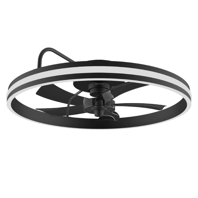 Cecotec EnergySilence LampAero 650 FlowLight Ventilador De Techo De Diseño Con Motor DC Con Una Potencia De 20W Y Luz LED De 45W Con 5 Aspas De 17 Pulgadas Control Remoto 6 Velocidades 3 Tonalidades De Luz Disponibles Temporiza