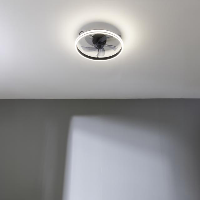 Cecotec EnergySilence LampAero 650 FlowLight Ventilador De Techo De Diseño Con Motor DC Con Una Potencia De 20W Y Luz LED De 45W Con 5 Aspas De 17 Pulgadas Control Remoto 6 Velocidades 3 Tonalidades De Luz Disponibles Temporiza