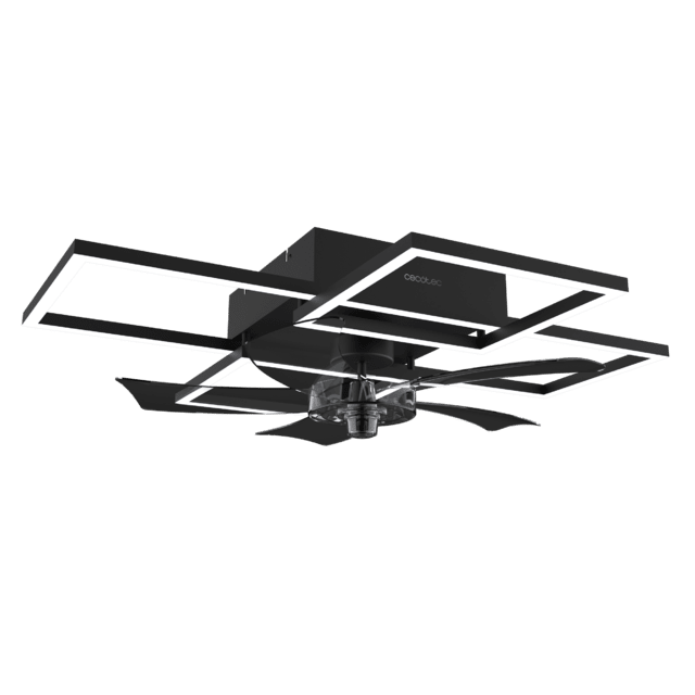 Cecotec EnergySilence LampAero 690 FlowLight Ventilador De Techo De Diseño Con Motor DC Con Una Potencia De 20W Y Luz LED De 40W Con 5 Aspas De 17 Pulgadas Control Remoto 3 Velocidades 3 Tonalidades De Luz Disponibles Temporiza