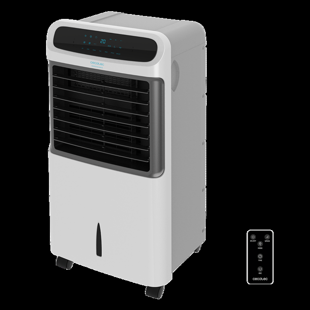 Cecotec EnergySilence PureTech 6500. Climatizador Evaporativo de 80 W Doble Función Frio/Calor Caudal 600 m2/h 12l de Capacidad Temporizador hasta 8h Mando a Distancia 3 Velocidades Climatizador evaporativo portátil