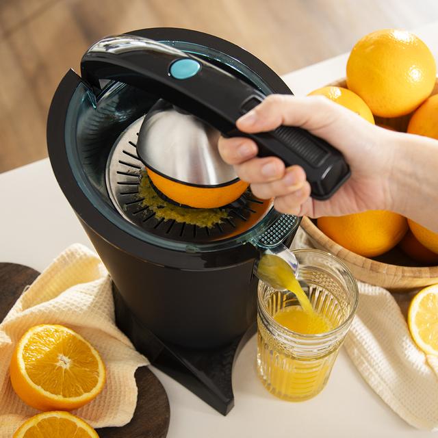 Cecotec EssentialVita Hyden 600 Exprimidor Eléctrico De Brazo Para Naranjas Y Cítricos Con 600 W De Potencia Filtro Regulador De Pulpa Un Segundo Filtro De Acero Inoxidable Y Dos Conos Desmontables De Acero Inoxidable De Difer