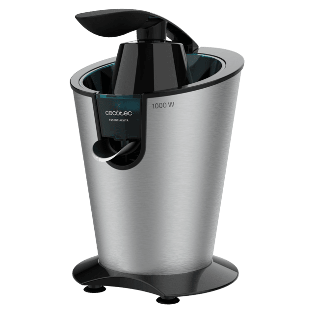 Cecotec EssentialVita PowerFresh 1000 Inox Exprimidor Eléctrico De Brazo Con 1000 W Cuerpo Y Filtro De Acero Inoxidable Y Dos Conos Desmontables. Exprimidor Eléctrico De Brazo 