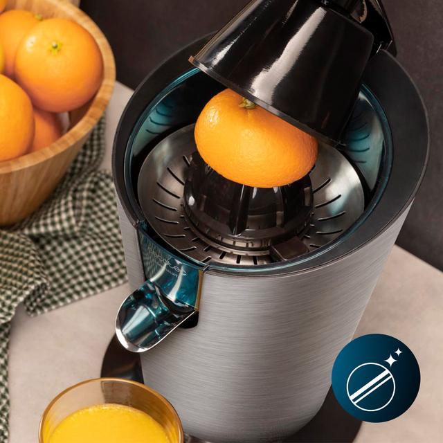 Cecotec EssentialVita PowerFresh 1000 Inox Exprimidor Eléctrico De Brazo Con 1000 W Cuerpo Y Filtro De Acero Inoxidable Y Dos Conos Desmontables. Exprimidor Eléctrico De Brazo 