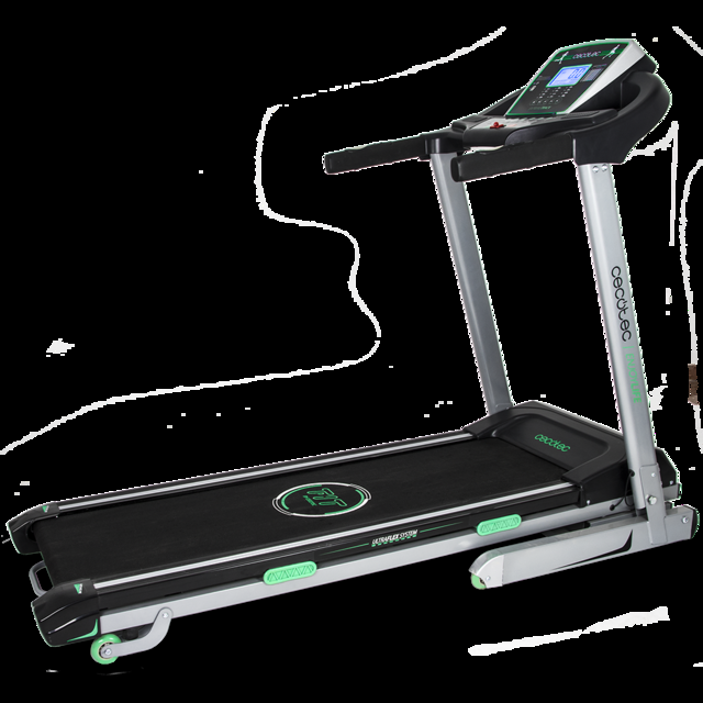 Cecotec Extreme Track. Cinta de Correr Eléctrica Plegable con 3 CV Sistema de amortiguación Brazos de Agarre de Espuma Pantalla LCD 12 Programas hasta 18 km/h Peso Máximo 120 Kg Cinta de correr plegable