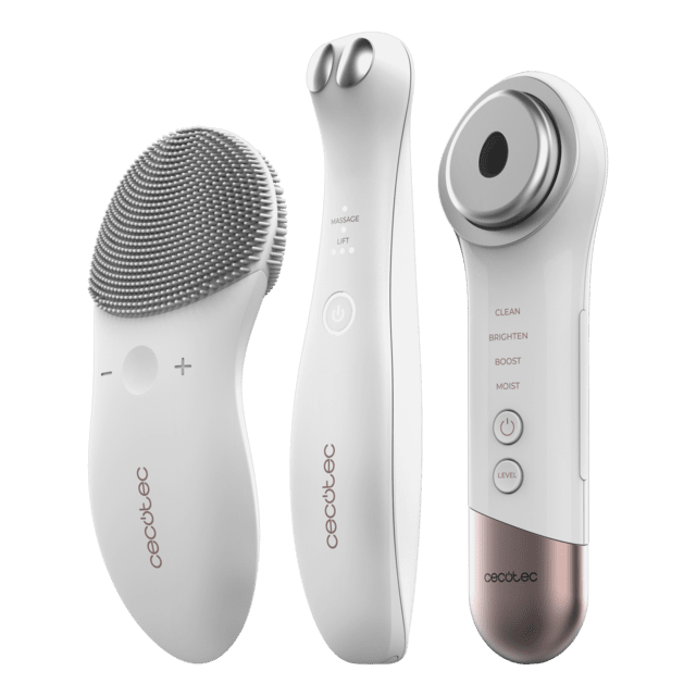 Cecotec FaceCare SkinRoutine SkinRoutine Que Incluye Un Limpiador Facial Un Dispositivo Antiojeras Y Un Masajeador Facial Además De Incluir Un Kit De Diadema Y Muñequeras  Limpiador Facial Un Dispositivo Antiojeras Y Un Masaj