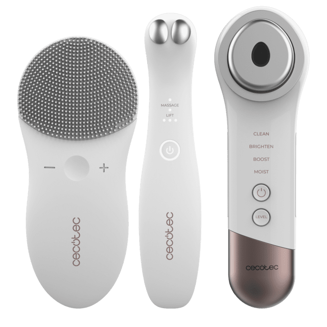Cecotec FaceCare SkinRoutine SkinRoutine Que Incluye Un Limpiador Facial Un Dispositivo Antiojeras Y Un Masajeador Facial Además De Incluir Un Kit De Diadema Y Muñequeras  Limpiador Facial Un Dispositivo Antiojeras Y Un Masaj