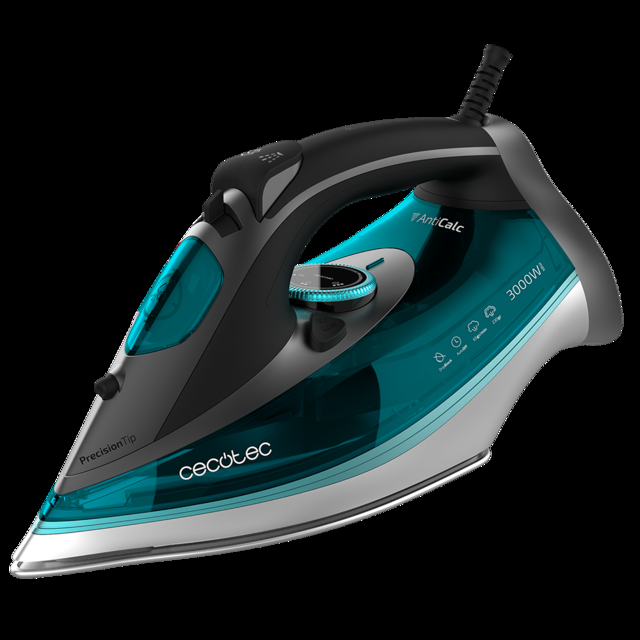 Cecotec Fast&Furious 5040 Absolute. Plancha Ropa Vapor de 3000 W Vapor 65 g/min Golpe de vapor 230 g/min Suela Turbo Slide Modo ECO Sistema de seguridad autoapagado Antigoteo Plancha de vapor para ropa  