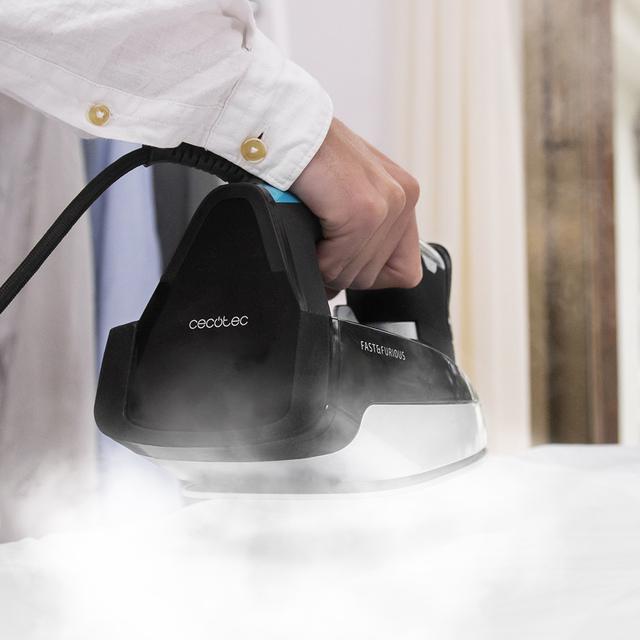 Cecotec Fast&Furious 5050 X-Treme. Plancha Ropa Vapor De 2720 W Vapor 55 G/min Golpe De Vapor 200 G/min Suela Turbo Slide Modo ECO Antical Sistema De Seguridad Antigoteo Plancha Ropa Vapor 