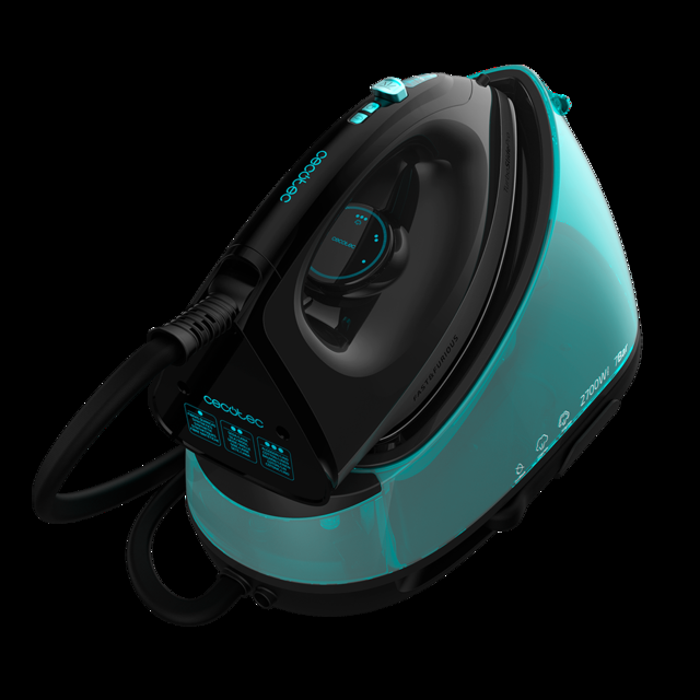 Cecotec Fast&Furious 8030 Ultimate. Centro De Planchado De 2700W 7 Bares De Presión Suela Cerámica Ultradeslizante Turbo Slide 135g/min Vapor Continuo Y 380g/min Golpe De Vapor Sistema De Seguridad Centro De Planchado