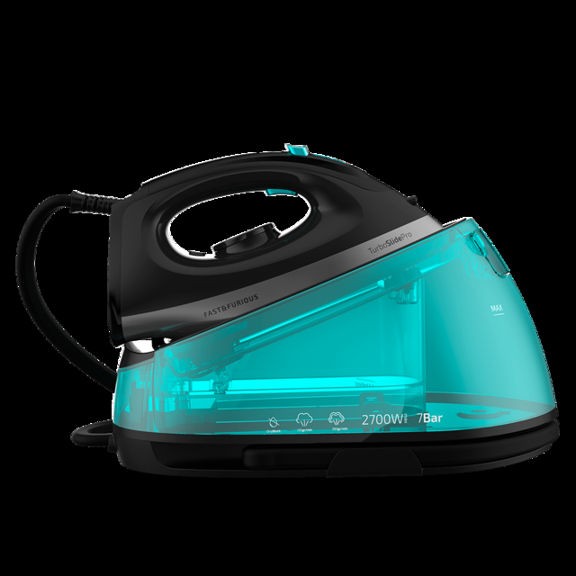 Cecotec Fast&Furious 8030 Ultimate. Centro de Planchado de 2700W 7 Bares de Presión Suela Cerámica Ultradeslizante Turbo Slide 135g/min Vapor continuo y 380g/min Golpe de vapor Sistema de seguridad Centro de planchado