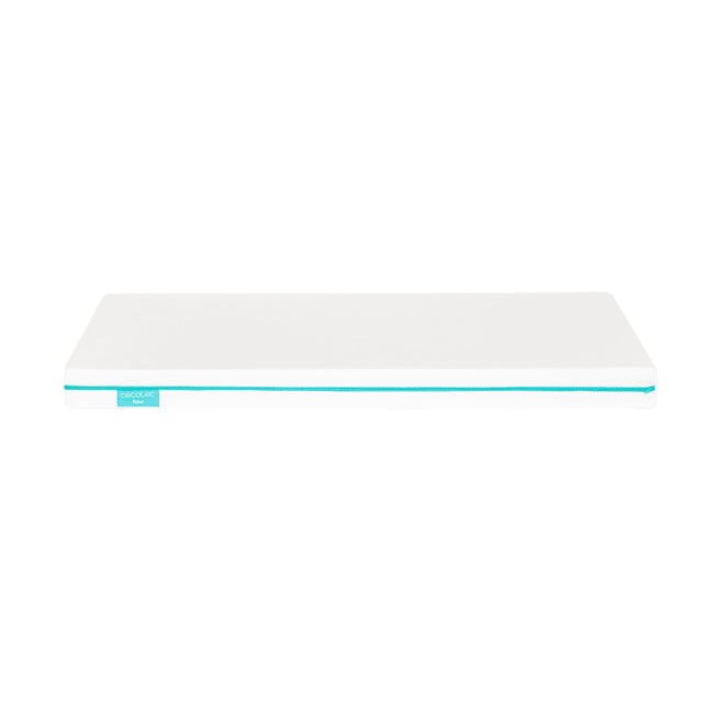Cecotec Flow BabyDream Colchón Para Cuna De Bebé De 9 Cm De Altura Espuma De 25 Kg/m3 Funda Extraíble Con Cremallera Lavable Y Certificación Oeko-Tex®. Fabricado En España. Colchón Para Cuna De Bebé
