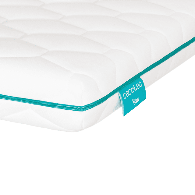 Cecotec Flow BabyDream Soft Colchón De Cuna Acolchado De 12 Cm De Altura Con Espuma De 25 Kg/m3 Funda Extraíble Con Cremallera Lavable Y Certificación Oeko-Tex®. Fabricado En España. Colchón De Cuna