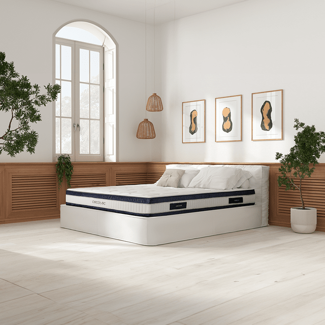 Cecotec Flow CecoFresh 2900 CoolConfort Hybrid 140 X 190 Cm Colchón Con Núcleo De Muelles Ensacados Y Tecnología Innovadora CoolConfort Para Una Sensación Ultra Refrescante Durante El Descanso. Altura 29 Cm. Colchón