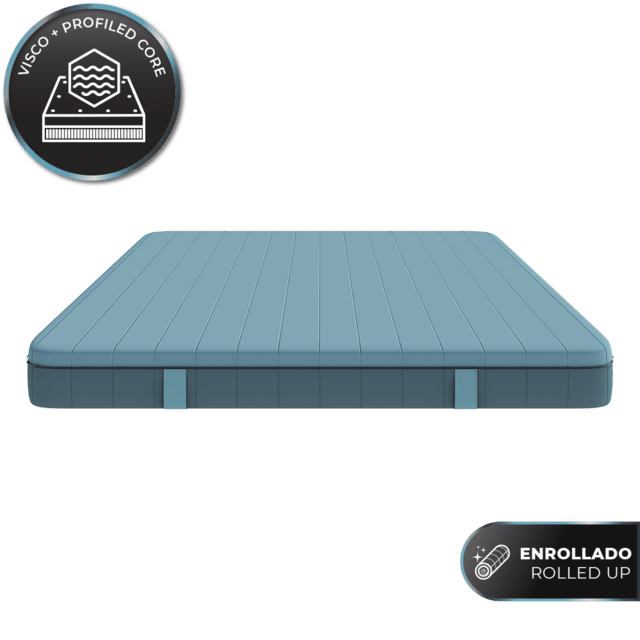 Cecotec Flow Genuine T 150x200 Colchón viscoelástico y enfundable de 28 cm de altura que combina 3 capas para una firmeza media - alta núcleo perfilado de espuma HRC2+ y tecnologías MorphoAdapt+ SoftFresh & EasyClean. Colch