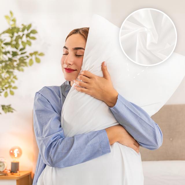 Cecotec Flow ProtectPillow 2000 Tencel Funda De Almohada Con Fibra Termorreguladora Tencel. Suave Transpirable E Impermeable Con Un Tratamiento Antiácaros. Lavado Fácil Hasta 40 Grados. Fabricado En España Con Certificado Oek