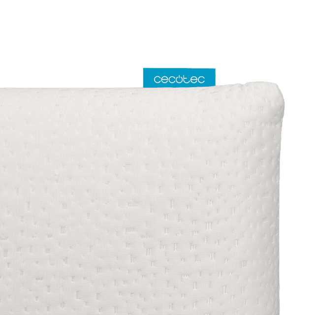 Cecotec Flow PureAdapt 150 Cm Almohada Con Bloque De Viscoelástica Que Proporciona La Máxima Adaptabilidad Y Confort Eliminando Los Puntos De Presión. Con Tacto Extra Suave Funda Lavable Y Tratamiento Antiácaros Y Antibacter