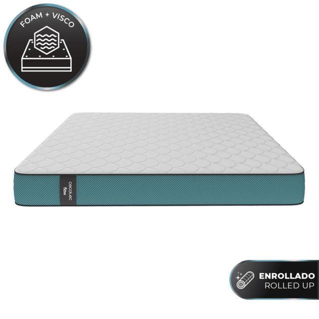 Cecotec Flow PureVital 2800 105x190 Colchón multicapa con altura de 23 cm y viscoelástica VisComfort+ Colchón multicapa con altura de 23 cm y viscoelástica VisComfort+