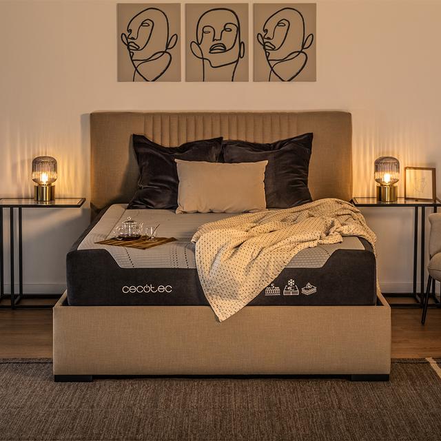 Cecotec Flow Select Earth 90x190 Colchón Híbrido Multicapa De Núcleo De Muelles Ensacados AdaptCore 5 Zonas Y Viscoelástica ViscoNature 60 Colchón