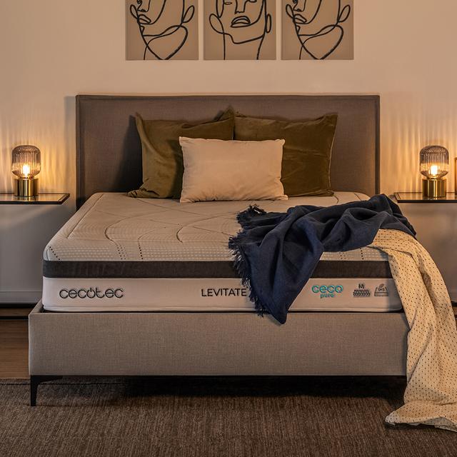 Cecotec Flow Select Levitate 90x190 Colchón Híbrido Multicapa De Núcleo De Muelles Ensacados AdaptCore Y Supersuave UltraD-Tech Foam 45 Colchón