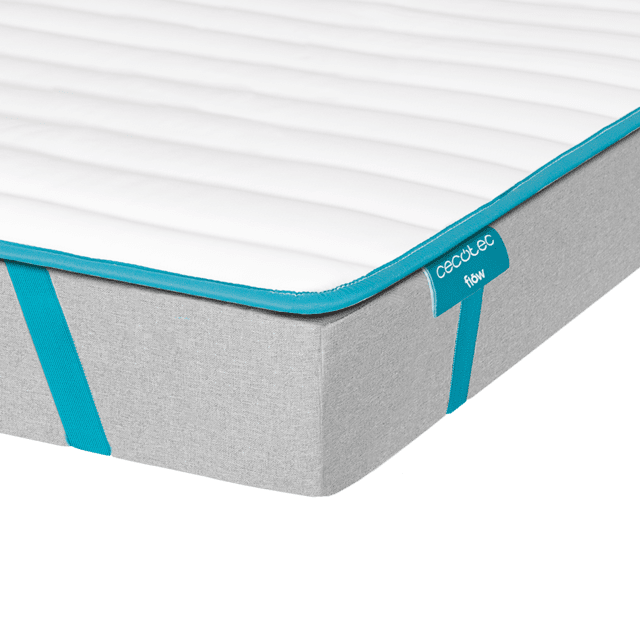 Cecotec Flow TopCloud Topper Acolchado Con Espuma Supersuave Y Fibra Siliconada De 5 Cm De Altura Con Cuatro Correas Elásticas Antideslizantes Para Una Mejor Sujeción. Topper