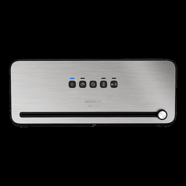 Cecotec FoodCare SealVac 140 SteelCut. Envasadora Al Vacío De Potencia 140 W Velocidad De Vacío 10 Segundos Acero Inoxidable Presión De Vacío 0 75 Bares Luz LED Admite Bolsas Genéricas Envasadora Al Vacío  