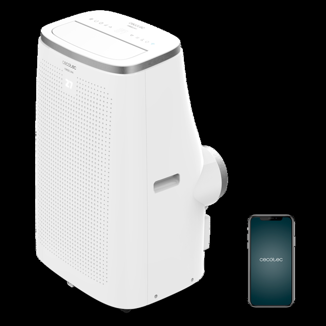 Cecotec Force Clima 12750 Cold&Warm Connected. Aire Acondicionado de 12000 BTU Bomba de Calor Control por WiFi Mando a Distancia 3 velocidades 5 Modos Pantalla LED 1340 W