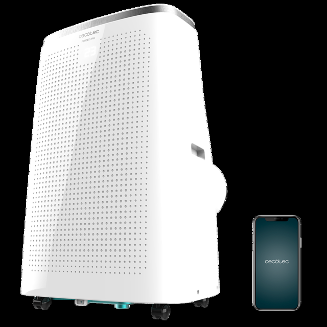 Cecotec Force Clima 14750 Cold&Warm Connected. Aire Acondicionado Portátil 14000 BTU Bomba de Calor Control WiFi Mando a Distancia 3 velocidades 5 Modos Pantalla LED Temporizador<h2 class="d-flex justify-content-center justify-