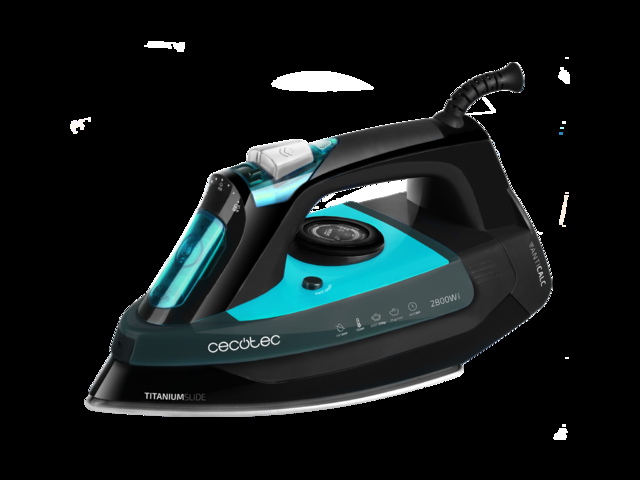Cecotec Force Titanium 650. Plancha Ropa de Vapor de 2800 W Sistema de Filtrado Golpe Vapor 200 g/min Gran Depósito de 420 ml con Ventana Transparente Plancha de ropa