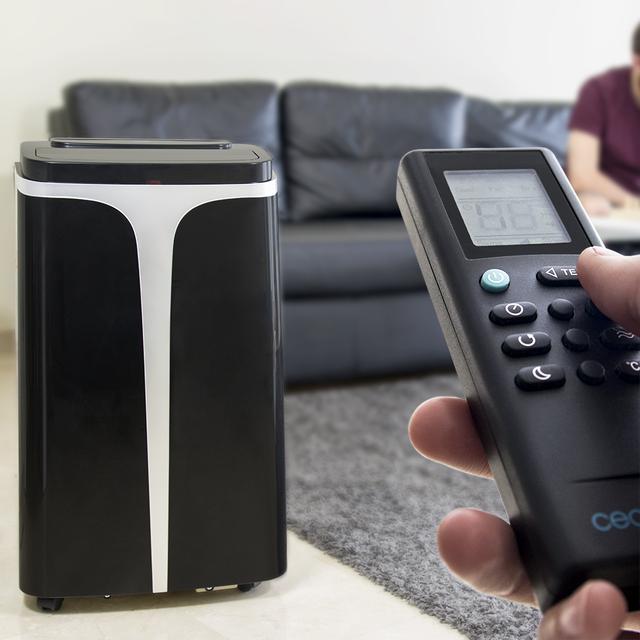 Cecotec ForceClima 12250 SmartHeating. Aire Acondicionado Portátil Con Mando A Distancia 4 En 1 Frío Y Calor Ultrasilencioso 12000 BTU 400 M³/h Pantalla Digital Temporizador 24 Horas Aire Acondicionado Frío Calor Portátil