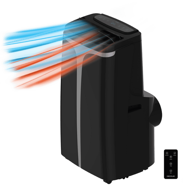 Cecotec ForceClima 12250 SmartHeating. Aire Acondicionado Portátil con Mando a Distancia 4 en 1 Frío y Calor Ultrasilencioso 12000 BTU 400 m³/h Pantalla Digital Temporizador 24 Horas Aire acondicionado frío calor portátil