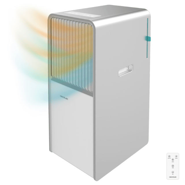 Cecotec ForceClima 12650 Style Heating Aire acondicionado portátil de diseño de 12000 BTU con bomba de calor para usarlo todo el año y con mando a distancia y control táctil para un confort total. Aire acondicionado portáti