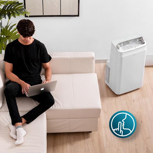 Cecotec ForceClima 14600 Soundless Heating Aire Acondicionado Portátil De 14000 BTU Con Bomba De Calor Y Tecnología Soundless Que Aporta Un Funcionamiento Más Silencioso. Incluye Mando A Distancia Para Controlar Sus 3 Velocid