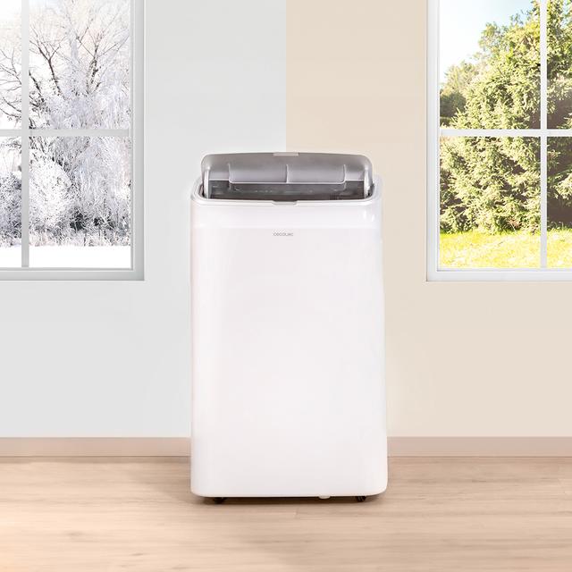 Cecotec ForceClima 14800 Soundless Heating Connected Aire Acondicionado Portátil De 14000 BTU Con Bomba De Calor Y Control Por Wifi. Con Tecnología Soundless Que Aporta Un Funcionamiento Más Silencioso. Incluye Mando A Distan