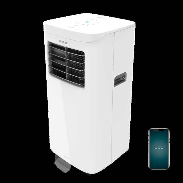 Cecotec ForceClima 7450 Touch Connected. Aire Acondicionado Portátil De 790 W 7000 BTU Mando A Distancia Control Táctil Y Por Wifi 4 Modos 2 Velocidades Pantalla LED Cobertura 15 M2 Aire Acondicionado