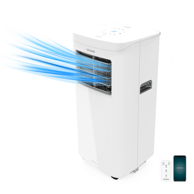 Cecotec ForceClima 7450 Touch Connected. Aire acondicionado Portátil de 790 W 7000 BTU Mando a Distancia Control táctil y por Wifi 4 Modos 2 Velocidades Pantalla LED Cobertura 15 m2 Aire acondicionado