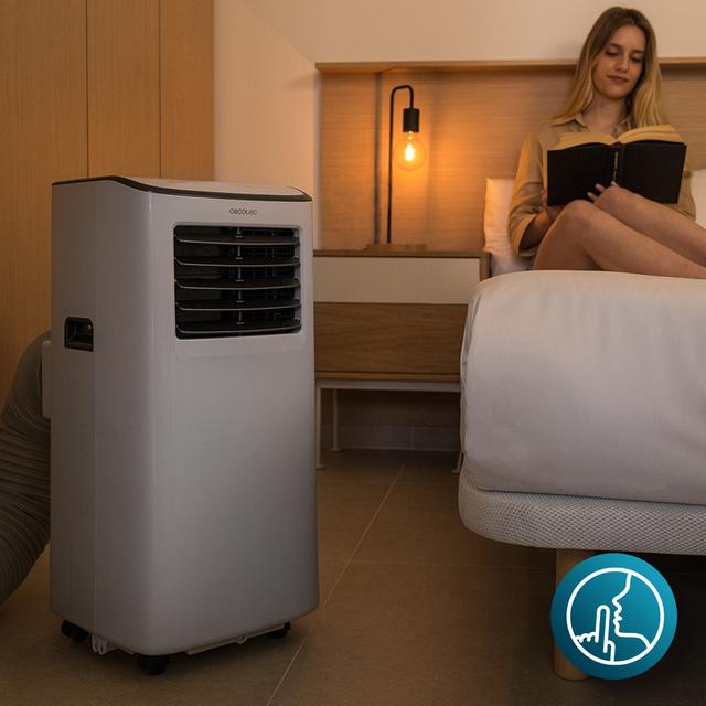 Cecotec ForceClima 7500 Soundless Connected Aire Acondicionado Portátil De 7000 BTU. Con Tecnología Soundless Que Aporta Un Funcionamiento Más Silencioso. Control Por Wifi Panel Táctil Y Mando A Distancia. Aire Acondicionado