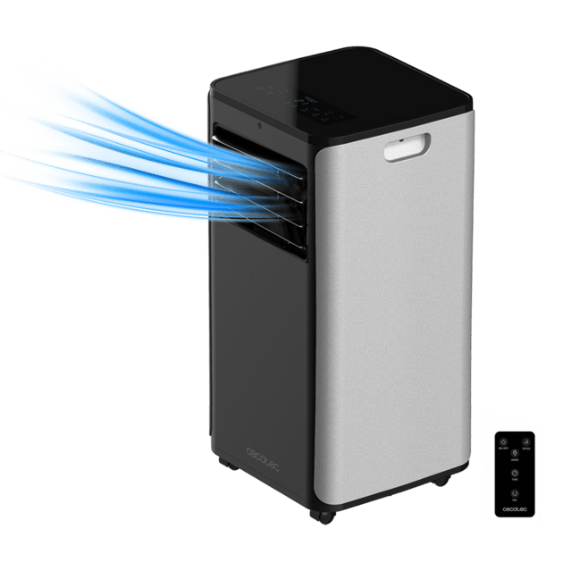 Cecotec ForceClima 9050. Aire Acondicionado Portátil con Mando a Distancia y Temporizador. 3 en 1 Refrigeración Ventilación y Deshumidificación 2270 Frigorías 9000 BTU Caudal 350m³/h Aire Acondicionado deshumidificador por