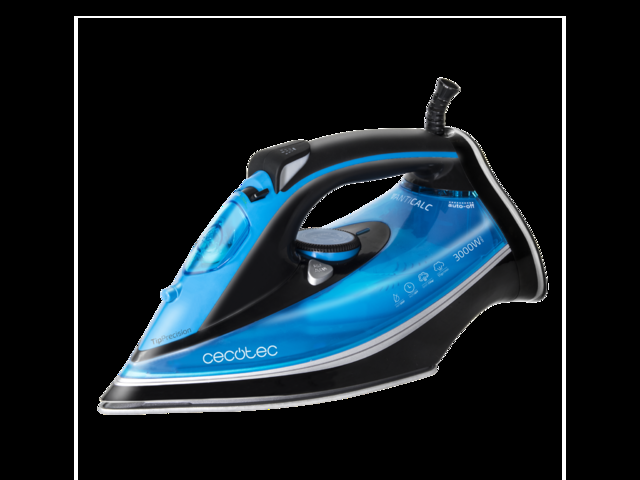 Cecotec ForceTitanium 520. Plancha de Vapor de 3000 W Golpe de Vapor de 230 g/min Vapor continuo de 55 g/min Suela TitaniumSlide Plancha de vapor para ropa