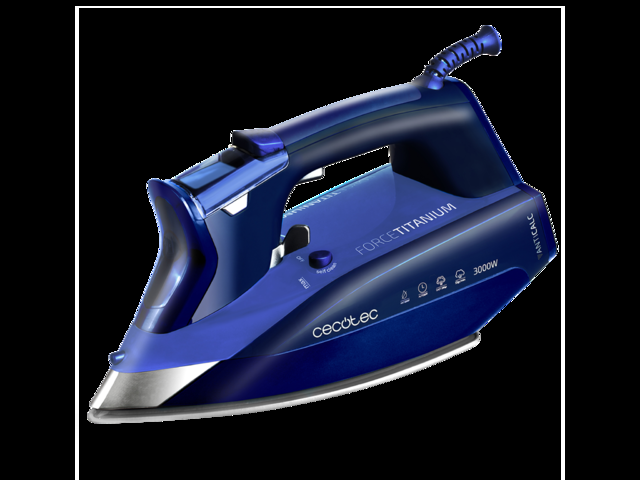 Cecotec ForceTitanium 720. Plancha de Vapor de 3000 W Pantalla LCD Golpe de Vapor de 200 g/min Vapor continuo de 55 g/min y suela TitaniumSlide<p class="p1" style="margin: 0px; font-variant-numeric: normal; font-variant-east-asi