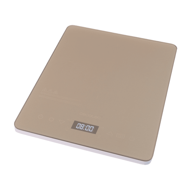 Cecotec Full Crystal Diamond. Placa De Inducción Portátil Con Potencia 2000 W Temperatura Regulable 4 Programas Preconfigurados Temporizador Sartenes Hasta 28 Cm Placa De Inducción Portátil 2000 W Color Dorado