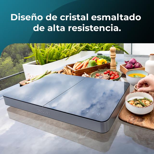Cecotec Full Magma Double Placa De Inducción Digital Con Vidrio De Seguridad Control Táctil Y Programable Placa De Inducción