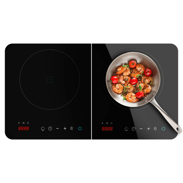 Cecotec Full Magma Double Placa de inducción digital con vidrio de seguridad control táctil y programable Placa de inducción