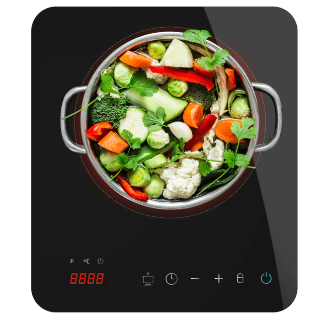 Cecotec Full Magma Single Placa de inducción digital con vidrio de seguridad control táctil y programable Placa de inducción