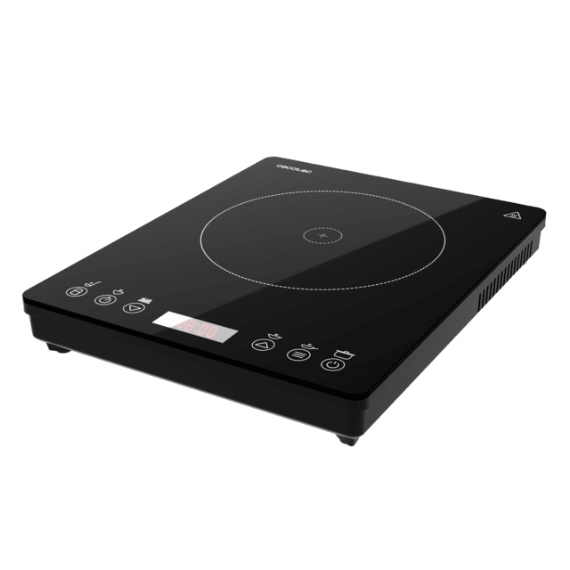 Cecotec Full Magma Slim Placa De Inducción Con Diseño En Cristal Display Táctil 8 Niveles De Potencia Y Temporizador. Placa De Inducción
